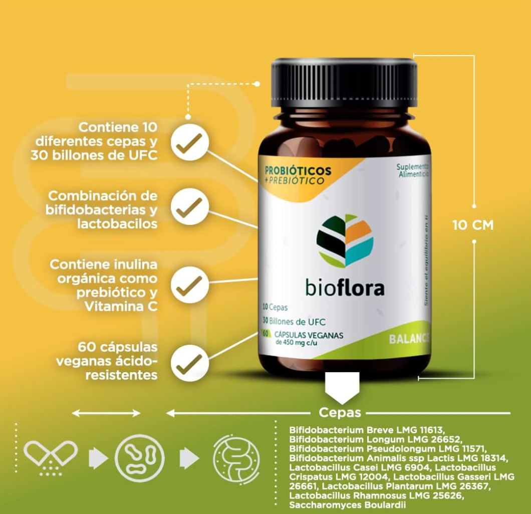 Probioticos Bioflora 30 billones