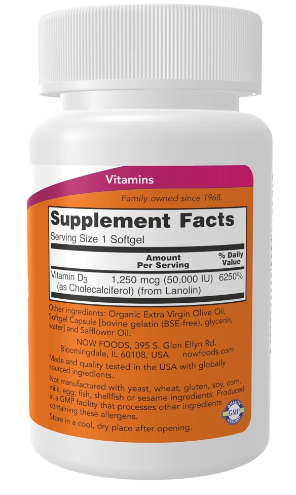 Vitamina D3 50,000 UI Now