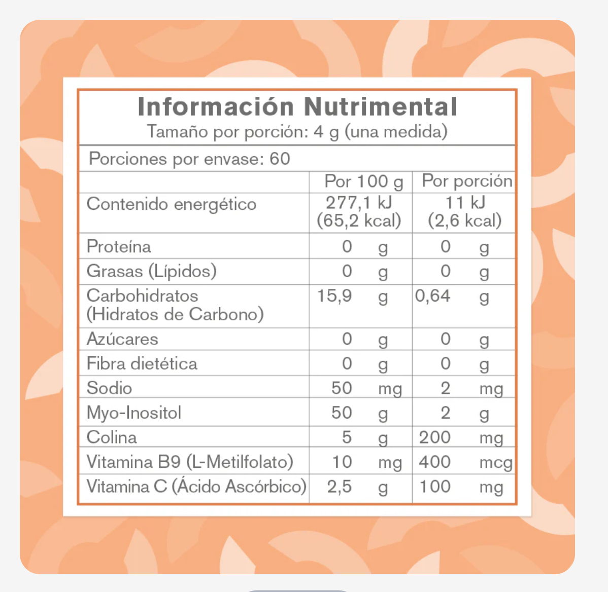 Myo- Inositol Seima sabor naranja