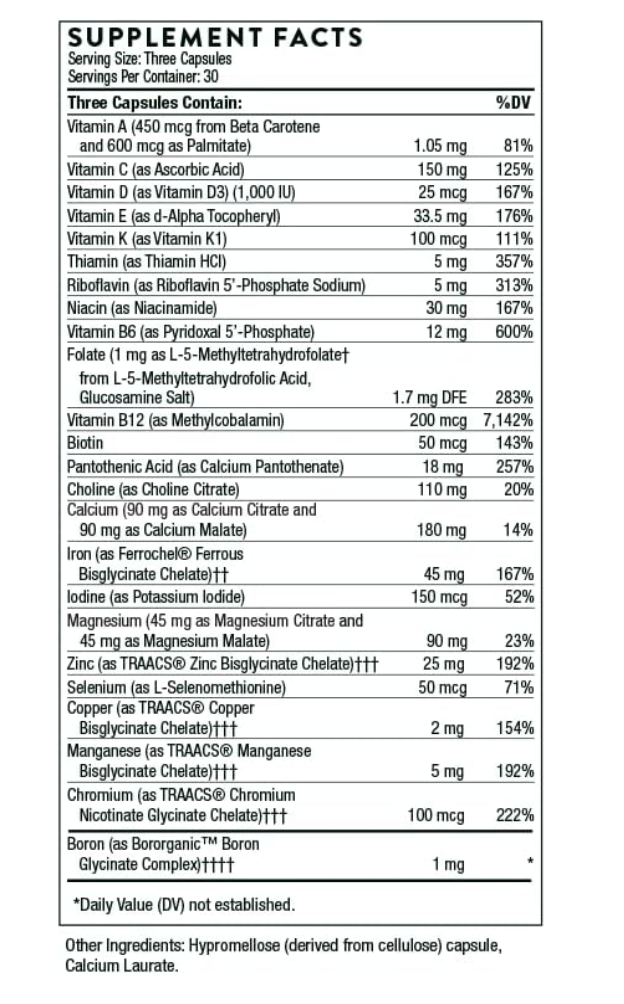 Multivitaminico Prenatal Thorne