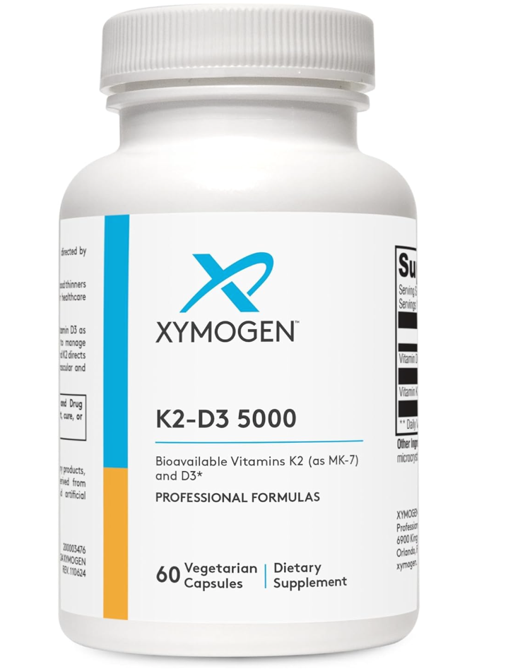 Vitamina D3 5,000 UI+ K2 Xymogen
