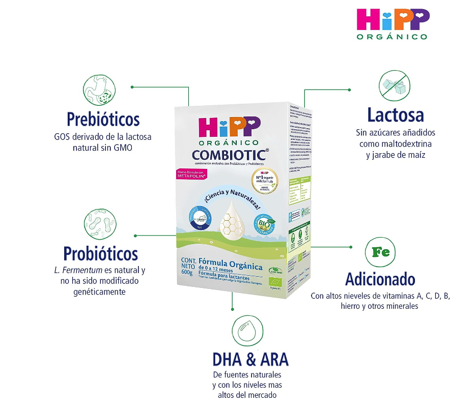 Fórmula orgánica infantil 0 a 12 meses Hipp (2 pack)