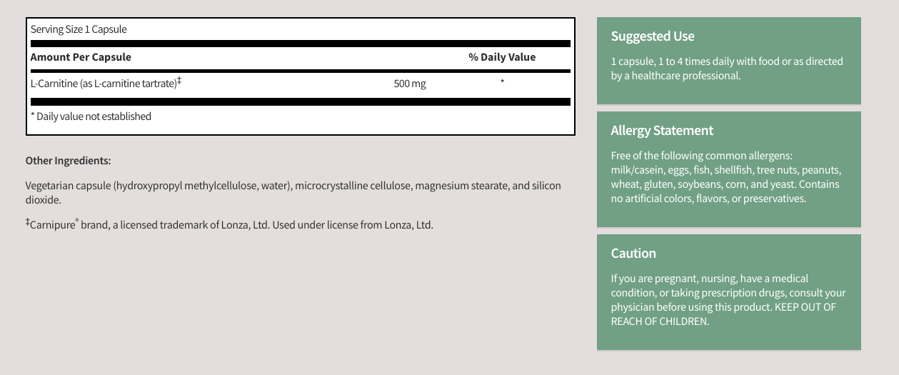 L- Carnitina Klaire Labs