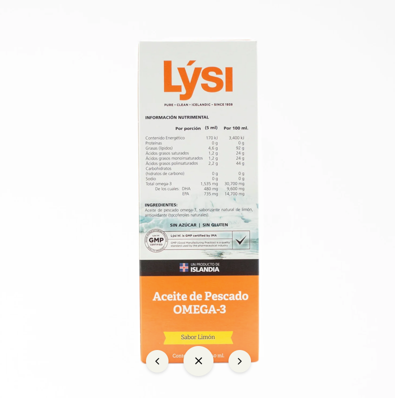 Omega 3 Aceite de pescado (solo Omega 3) Lysi