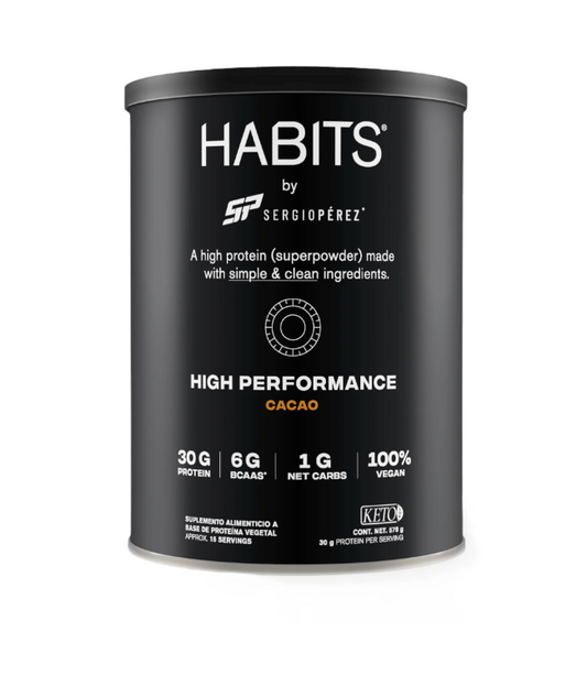 Proteina Habits High Performance by Sergio Perez Cacao